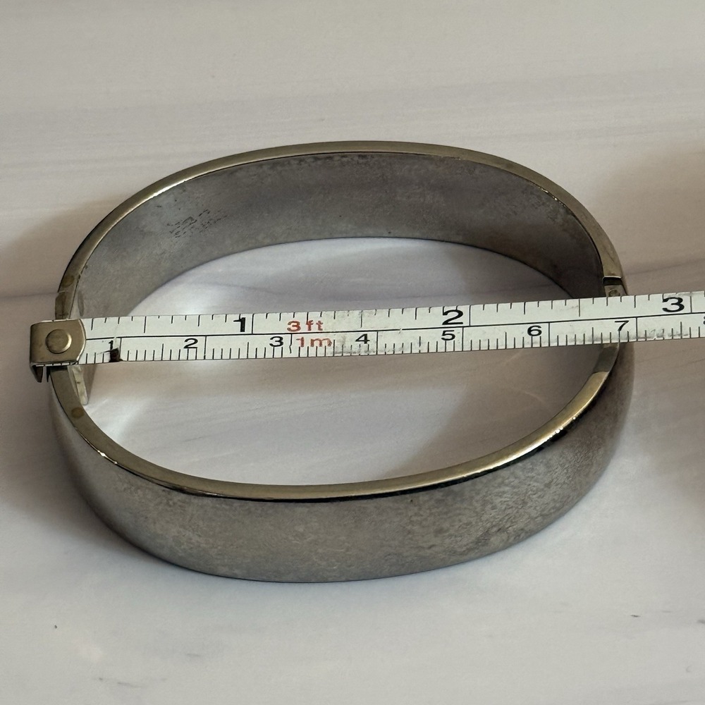 Vintage Sterling Silver Bracelet MEX Chunky Hinge 925 Heavy 74g 6.5" - Picture 6 of 9